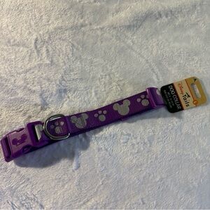 Disney Tails large dog collar - Purple with silver Mickey Mouse head design